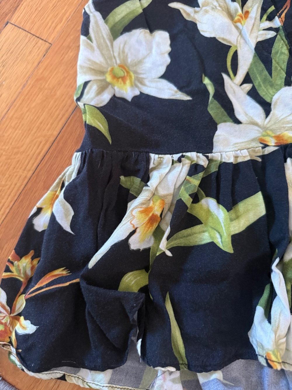 ASOS Black Floral Button-Front Ruffle Mini Skirt - Picture 2 of 5